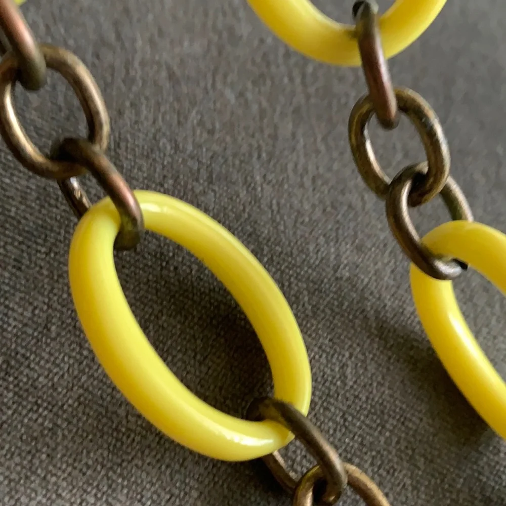J crew yellow link necklace